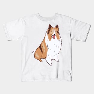 Collie rough art Kids T-Shirt